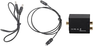 Digital to Analog Audio Converter 32KHz 44.1KHz 48KHz 96KHz RCA | Digital Coaxial Audio Converter Optical to Analog Sound Converter for TV Computer