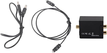 Tissting Digital to Analog Audio Converter 32KHz 44.1KHz 48KHz 96KHz RCA Coaxial Optical to Analog Sound Converter for TV Computer