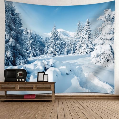 Tenture murale paysage montagne pour habiller un mur vide de chambre facilement