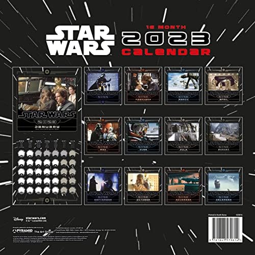 Star Wars (Adult) Calendar 2023 - Month to a View Planner 30cm x 30cm - Official Merchandise