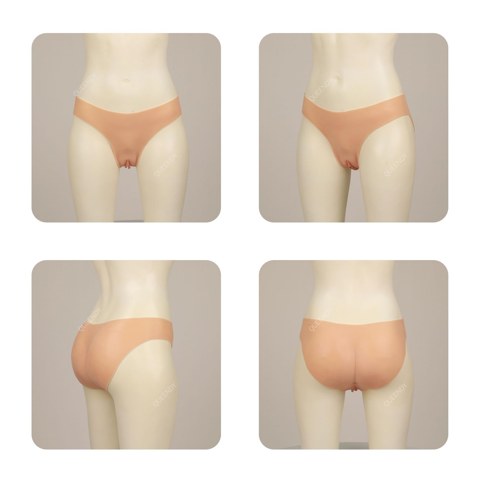 Silikon Gaff-Slips – Fake-Vagina-Panties, Camel Toe verdeckend, Crossdressing-Unterwäsche für Transgender