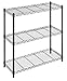 Whitmor Supreme 3 Tier Leveling Feet, 350 Pound Weight Capacity Per Shelf Adjustable Shelves, BLACK