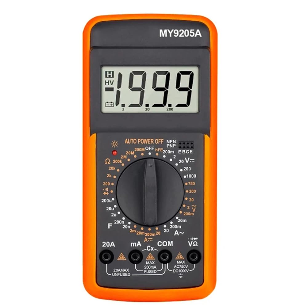 Jnchdghwa DT9205A Digital Multimeter Voltage Meter Portable Multi-Meter DC Ammeter Resistance Tester