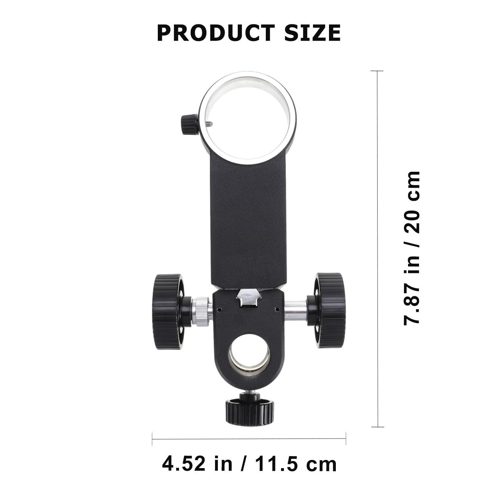 Soporte y Plástico para Microscopio Negro de Plástico de Enfoque Ligero Rendimiento Estable, Adecuado para Accesorios de Microscopía Cámaras Ópticas