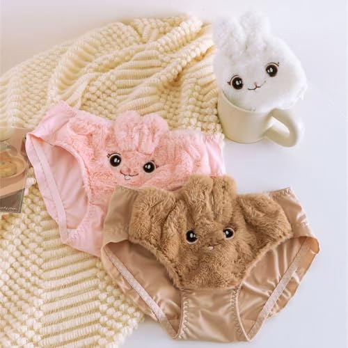 Image of Imported Japanese-Style Furry Bunny Ear Bra & Panty Set for Women Milk Silk Cute Rabbit Cosplay Lingerie Premium Ultra-Soft Plush Sexy Innerwear for Honeymoon, Date Night & Valentine Gift