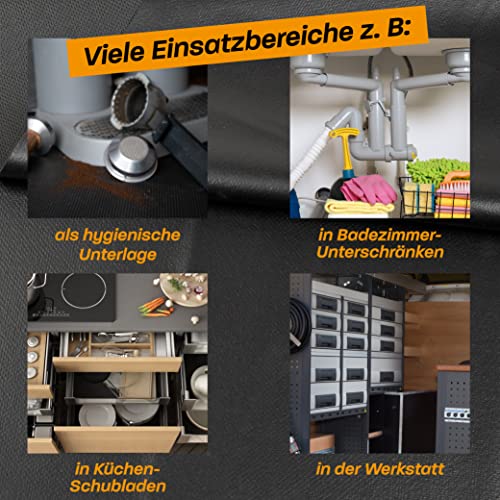 Hinrichs Antirutschmatte Auto 120 x 100 cm - Kofferraummatte - Anti Rutsch Matte Auto, Schmutzfangmatte & Schubladenmatte - Gummimatte Auto - rutschfeste Unterlage inklusive Parkscheibe