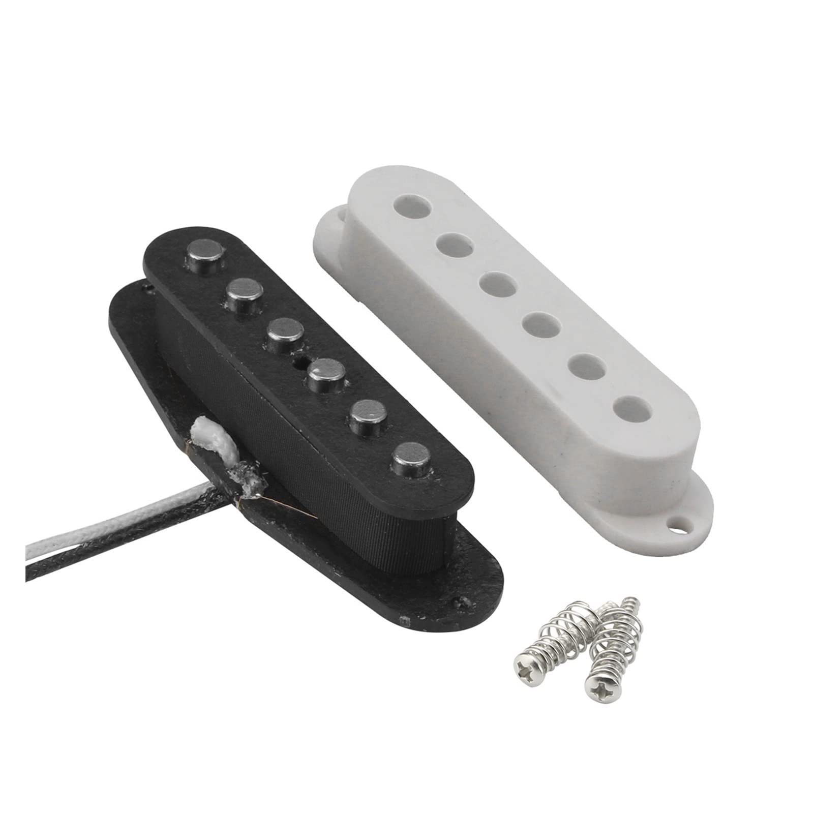 Zestaw odbioru Alnico 5 Single Coil Pickup Gitara Płaskie przetworniki zachowują równowagę głośności struny (Color : Yellow Bridge)