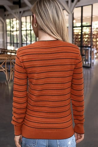 Image of Arach&Cloz Women's Soft Knit Sweater Fall Dressy Casual Pullover Tops