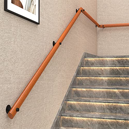 Main courante d'escalier en bois véritable avec kit de fixation murale