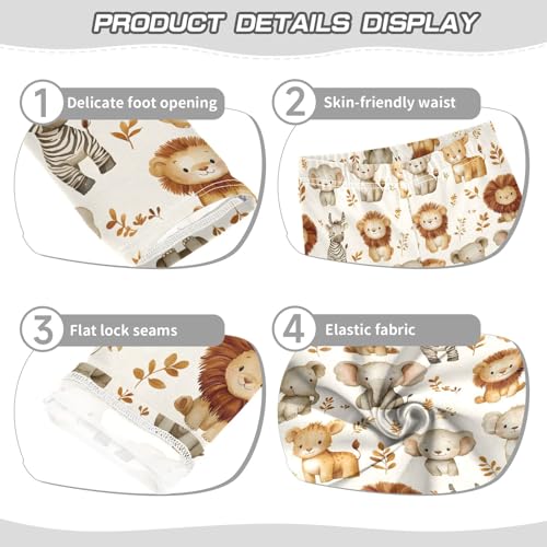 senya Girls Printed Leggings Yoga Pants Safari Baby Animal Pattern for Kids in 4t to 10 Years, 4T3