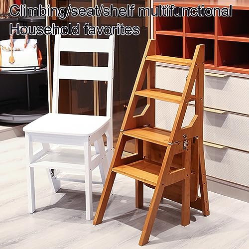 Taburete plegable de madera de nogal: soluciona tus problemas de espacio y altura 3