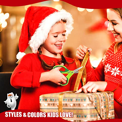 Kids Scissors, Ibayam 5" Kid Scissors With Cover, Safety Small Scissors, Student Blunt Tip Scissors For School Kids Age 4-7 8 9 10-12, Classroom Toddler Child Scissors Scrapbooking Art Craft Supplies #TOP5