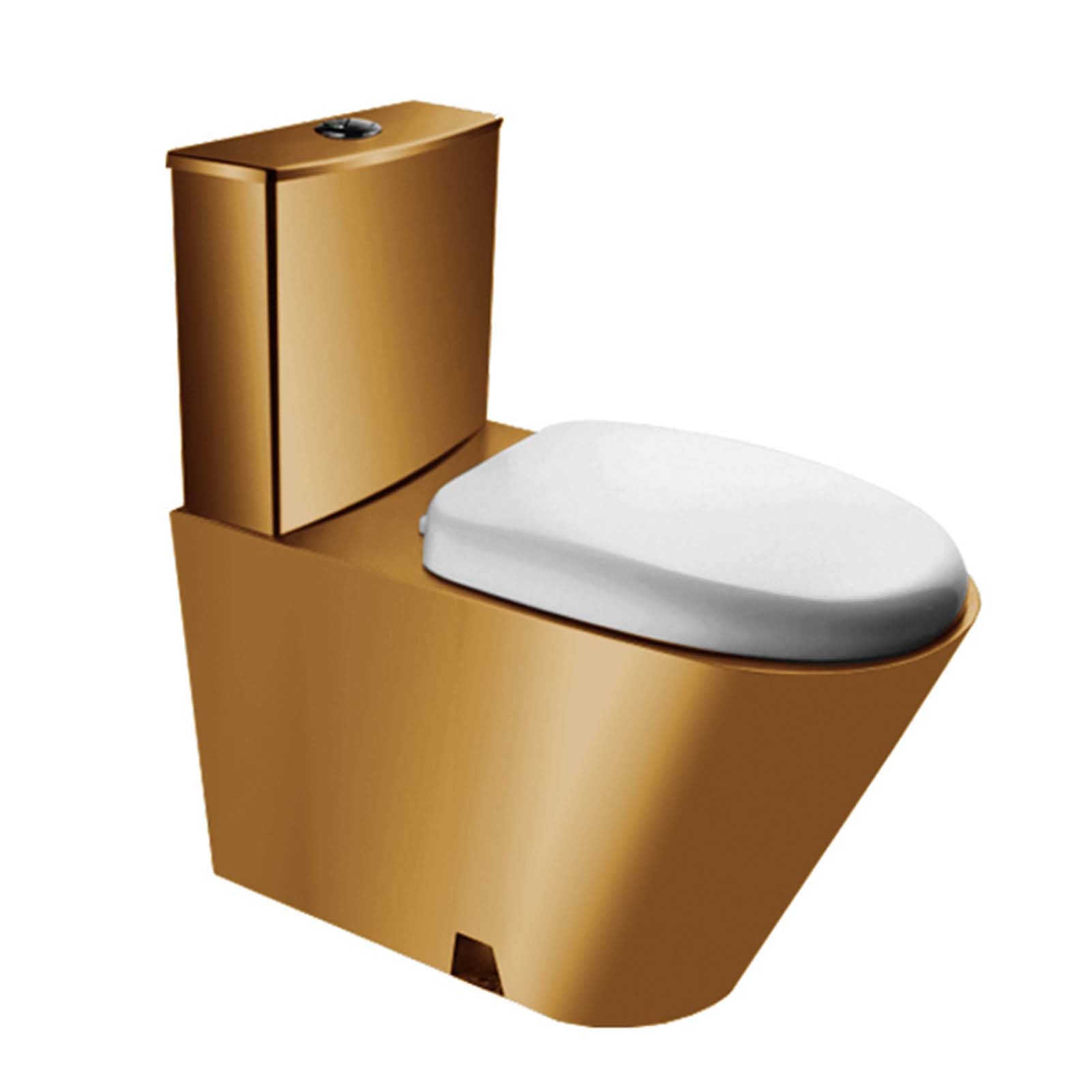Inodoro de acero inoxidable 304 con tanque de agua, baño comercial, sifón de alta eficiencia, inodoro de doble descarga, desodorante y inodoro de una pieza que ahorra agua,