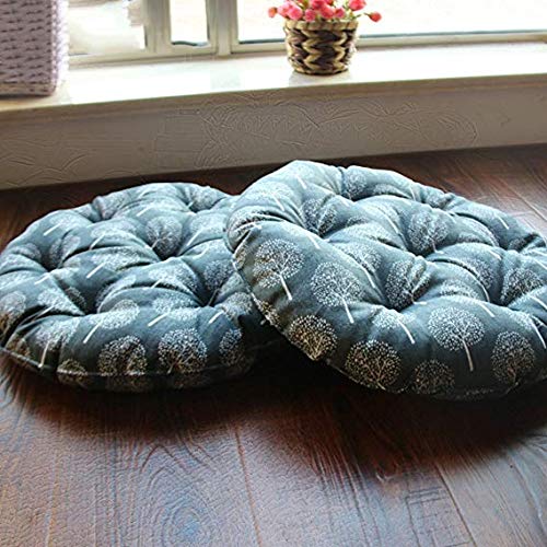 Coussin de tabouret rond en tissu grossier haut de gamme futon 48x48 - 2