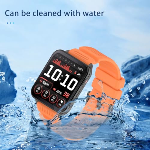 Correa de silicona naranja para Garmin Venu X1 miniatura 4