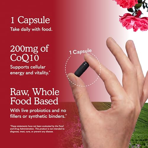 Garden of Life Raw CoQ10 200mg, with Omega 3 6 9 for Heart Health, 60ct - image 6