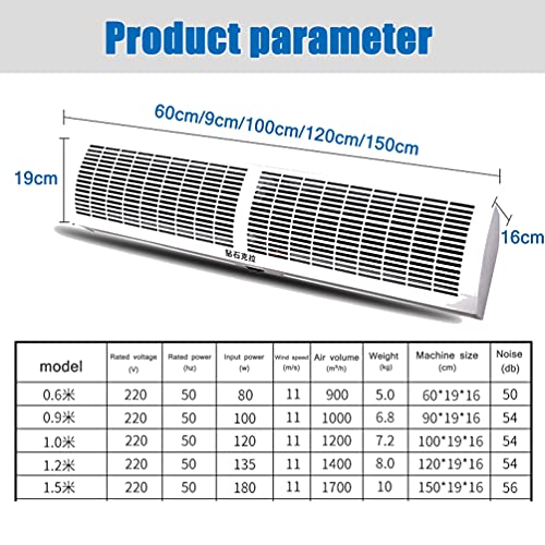 Instelbaar Windgordijn Met Twee Snelheden Onzichtbare Windmuur Bluetooth-afstandsbediening Windgordijn Sterk, Geschikt… - Image 3