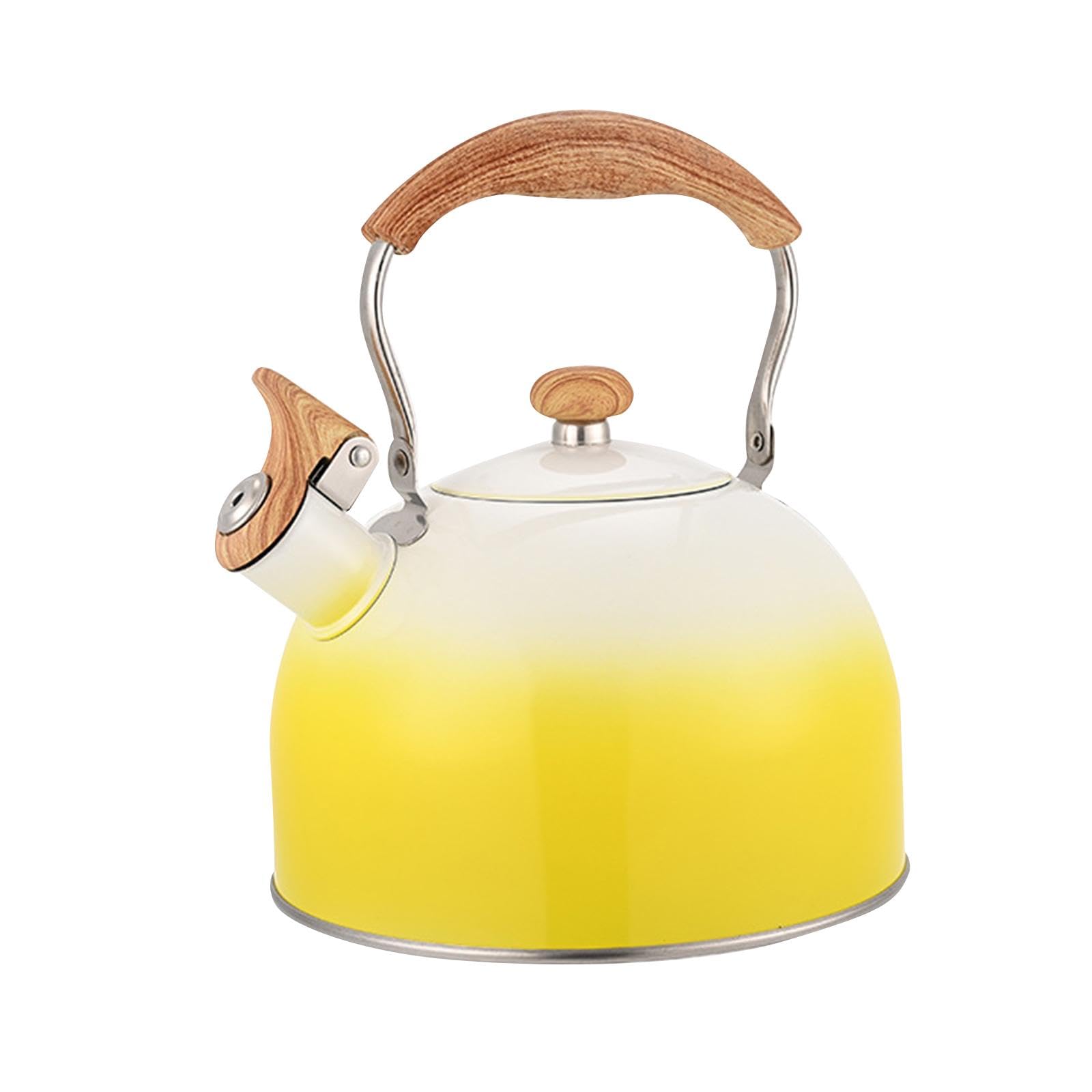 Bouilloire en acier inoxydable jaune pour le camping et la randonnée