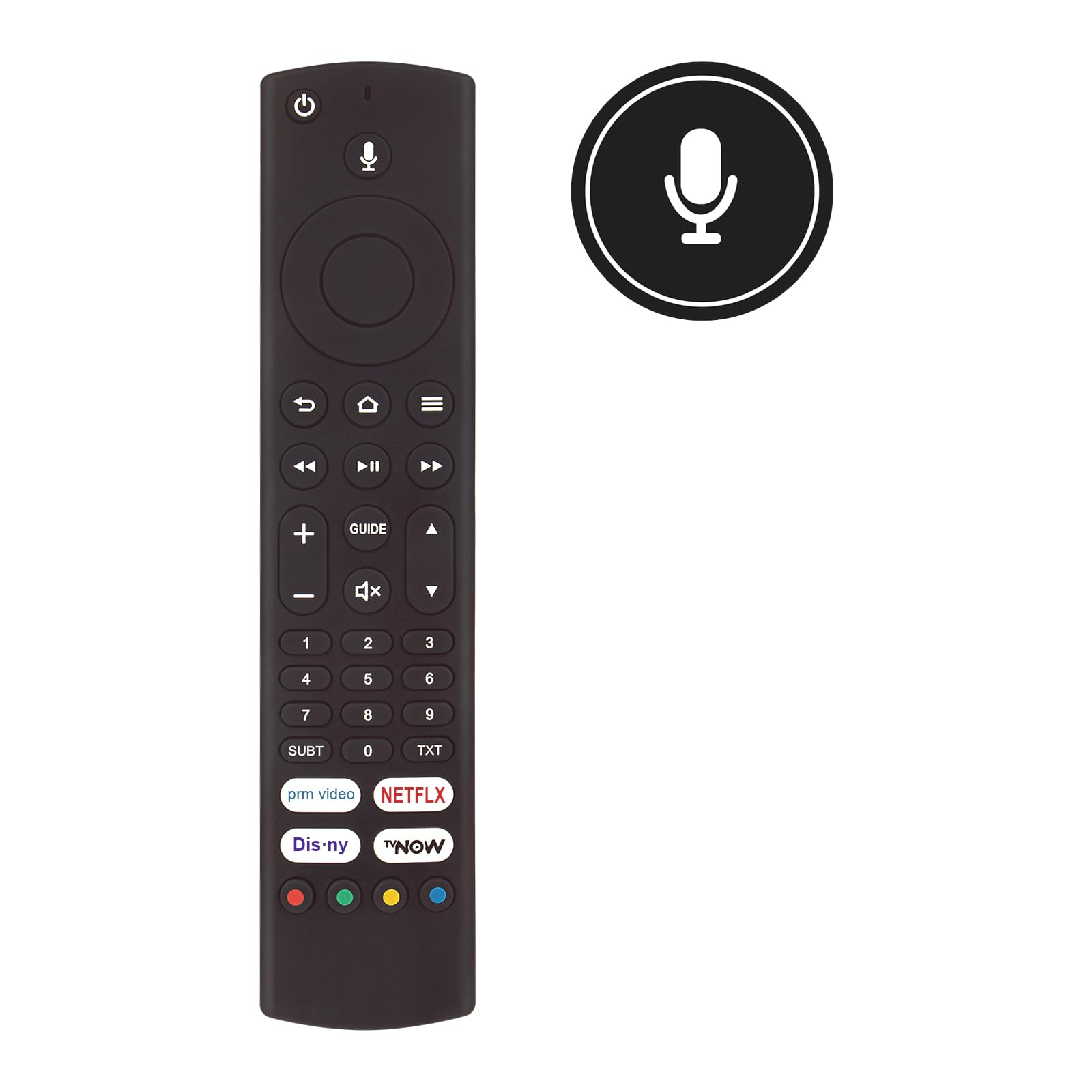 VINABTY Telecomando Universale GCBLTV02ADBBT - Sostitutivo Con Funzioni Bluetooth E Vocale Per TV, Telecomando Di Ricambio Ergonomico - 2