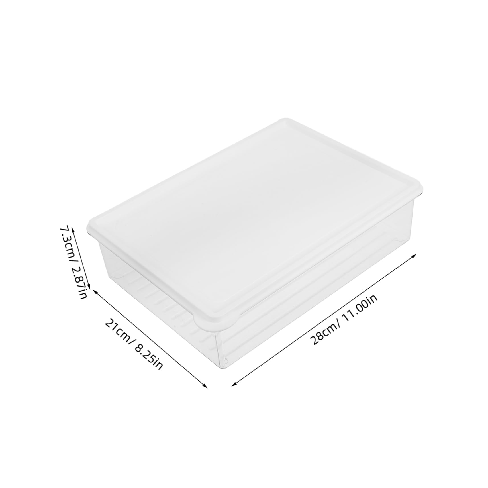 COLLBATH 4stücke Kühlschrankbehälter Stapelbar Transparent Kunststoffboxen Für Lebensmittel Gefrierbehälter Aufbewahrungskorb Für Obst Und Gemüse Fresh Storage Organizer Für