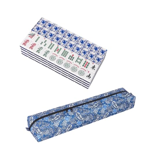 Set de fichas para Mahjong americano, 166 piezas acrílicas miniatura 1