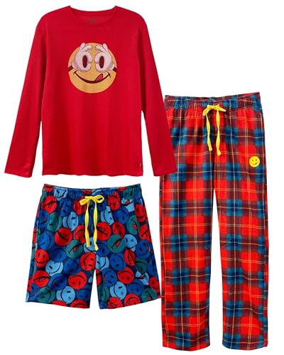 JOE BOXER Men's Moisture-Wicking 3-Pack Sleepwear Set in a Gift Box: Pajama Pants, Sleep Shorts, Long-Sleeve Crew Tee2