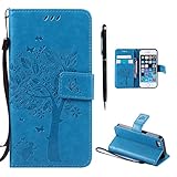 Lederhülle stoßfest bookstyle brieftasche taschen leder case mit muster,kartenfach,faltbare eingebaute standfunktion ist sehr bequem für Sie zu lesen und zu beobachten