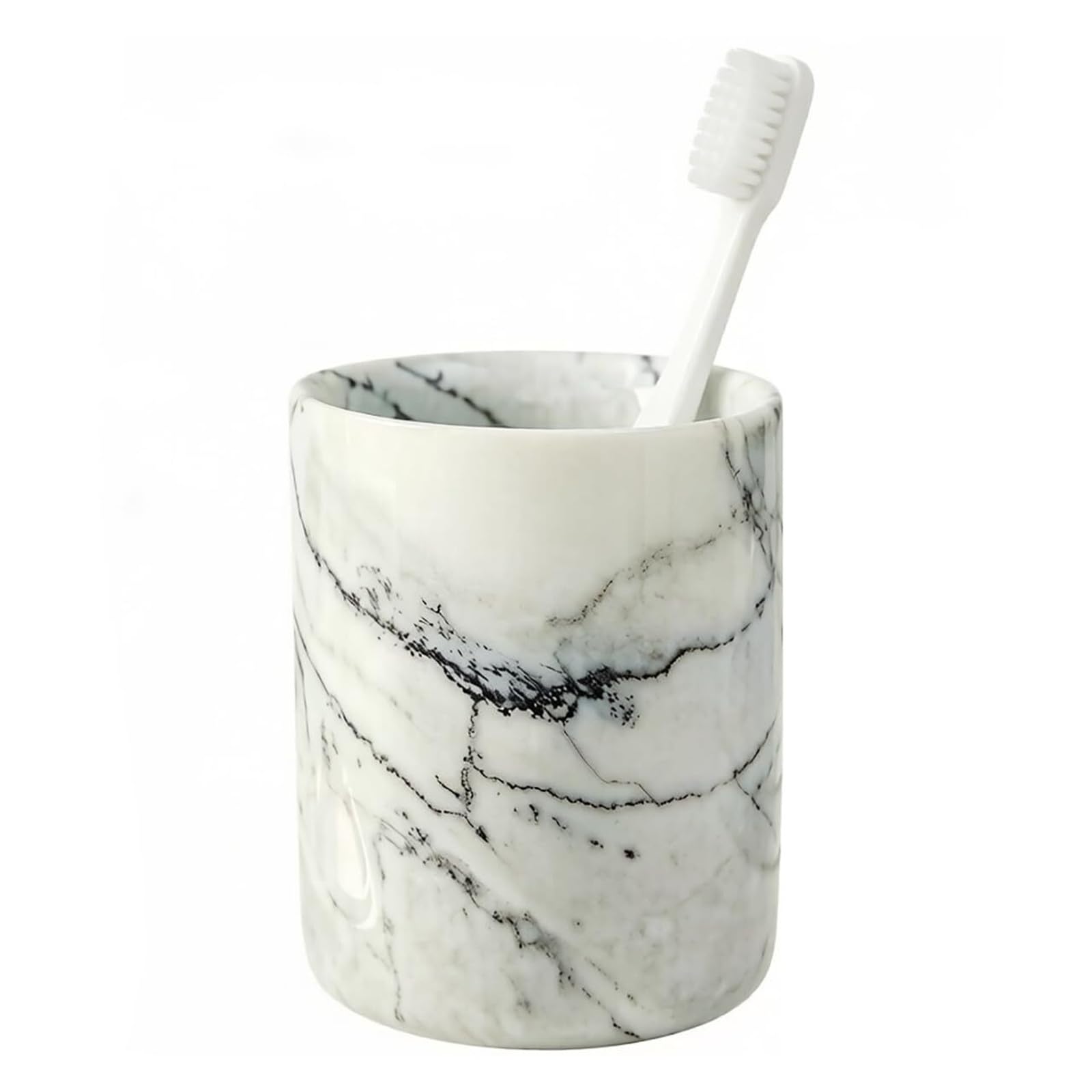 Toothbrush Holder Marble Stone Toothbrush Holder For The Bathroom Reusable Mouthwash Cup