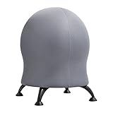 Safco Products Zenergy Ball Chair , Gray, Low Profile, Active Seating, Steel Legs