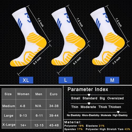 Men Basketball Socks 2/4 Pairs, Basketball Team Lucky Number Athletic Sports Socks for Adult Youth Kids4