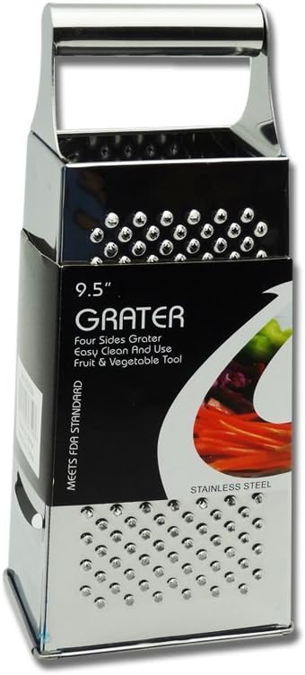 1 X 9.5" Stainless Steel 4-Sided Kitchen Box Grater