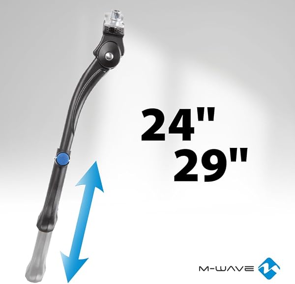 Kickstand, Alloy, Adjustable 24"-29", Black, w/Counter Plate, M-Wave-Card - 2
