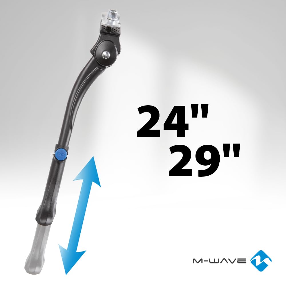 M-Wave Unisex's KSCP24-29 stojak boczny do roweru, czarny, 61-69 cm