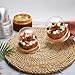 Hewnda 50 Sets Cake Box - Internal Size Diameter 4-3/8 Inch X Height 4-1/8 Inch Clear Plastic Dome Carrier - Single Cake Container Carry Reinforcement Stickers (Gold)