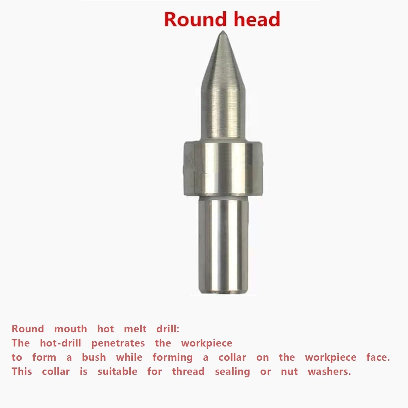 Round Head Hot Melt Short Drilling Bit, Durability Thermal Friction Solid Carbide Hole Making Tool 1piece(2.7mm*M3)