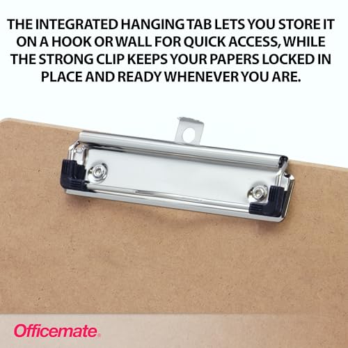Officemate Recycled Wood Clipboards, Low Profile Clip, 12 Pack Clipboards, Letter Size (9 x 12.5 Inches), Brown (83812) image 7
