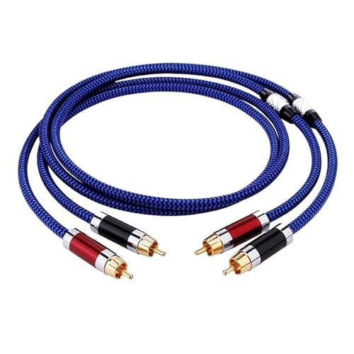 CD�v���[���[�Ȃǂ�HiFi�f�o�C�X�p��1�y�A�̃n�C�G���h�I�[�f�B�I�P�[�u��6N OCC 2RCA - 2RCA���ݐڑ��P�[�u��(2m)