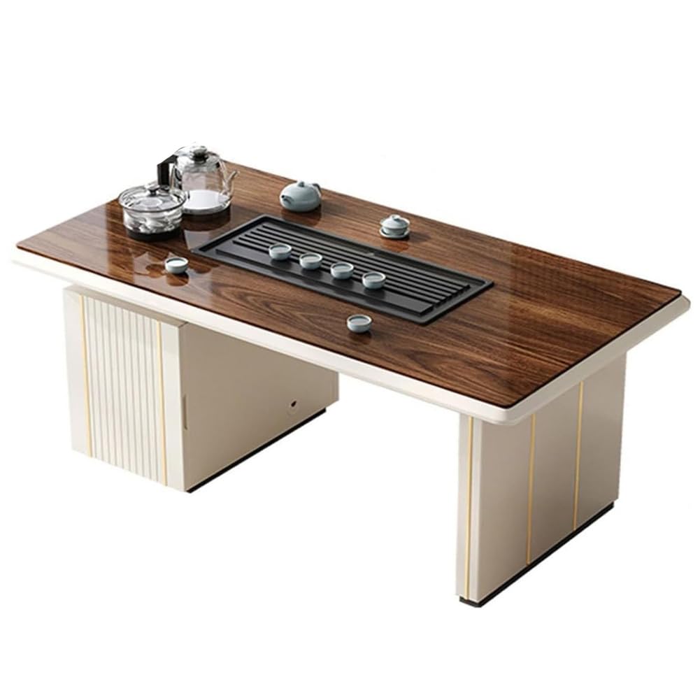Office Solid Wood Tea Table Coffee Table Home Living Room Office Tea Table Coffee Table with Kettle Side
