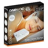  Manta eléctrica de cama individual de 40 W lavable a máquina con 3 ajustes de calor, protección contra sobrecalentamiento