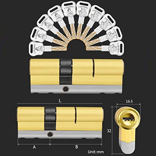 Wkładka bębenkowa. 10 kluczy Wymiana zamka Klamka do drzwi wejściowych klasy C Cylinder Defiant Double Cylinder Lock(65mm)