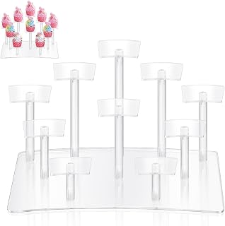 10-Tier Clear Acrylic Display Stand Riser for Collections, Figures, Cupcakes, Desserts, Cosmetics, Watch, Jewelry Organizer Holder, Perfume Stand