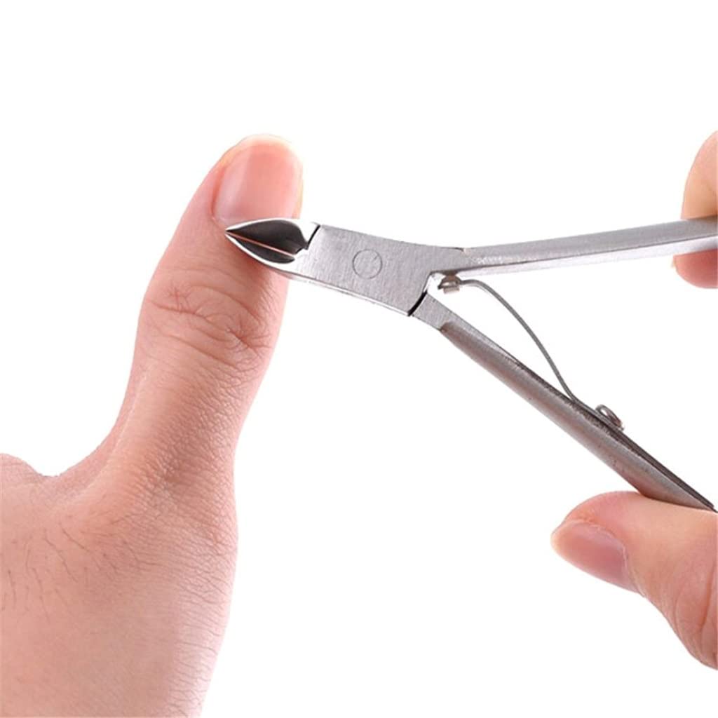 Pinza para cutículas de uñas de los pies, cortador de uñas de acero inoxidable, alicates de tijera para cutículas, herramienta profesional de manicura