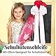 Zidoley Schultütenschleife Schleife Schultüte Bastelset für Mädchen Zuckertüten Deko Schleife Meerjungfrau Schultüte Schleife Zuckertütenschleife Schulanfang Junge Einschulung - 60×20cm (Weiß)