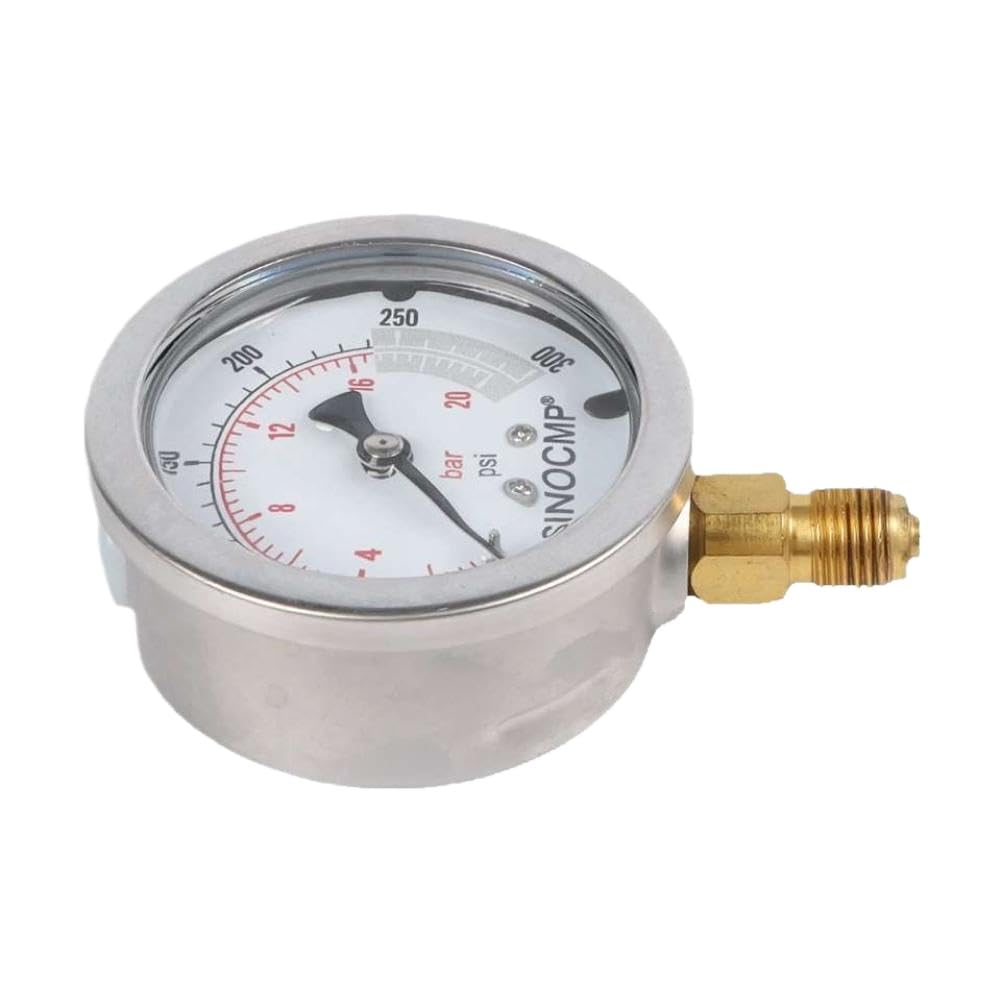 Manómetro Hidráulico 2Mpa 0-20Bar 0-300Psi Compatible Con Sistemas De Transmisión Universales