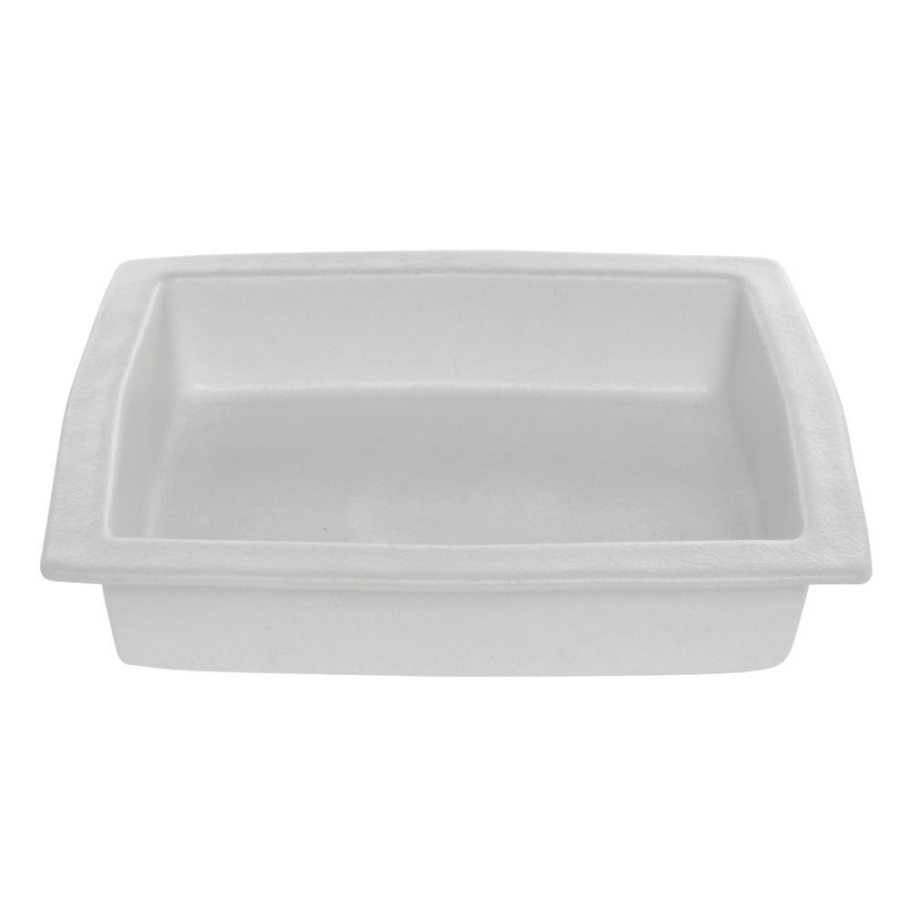 Rectangular White Cast Aluminum Serving Bowl - 12 1/2"L x 10"W x 2 1/2"D by GET ENTERPRISES/ – Aluminum, White, Model TPUD25WW