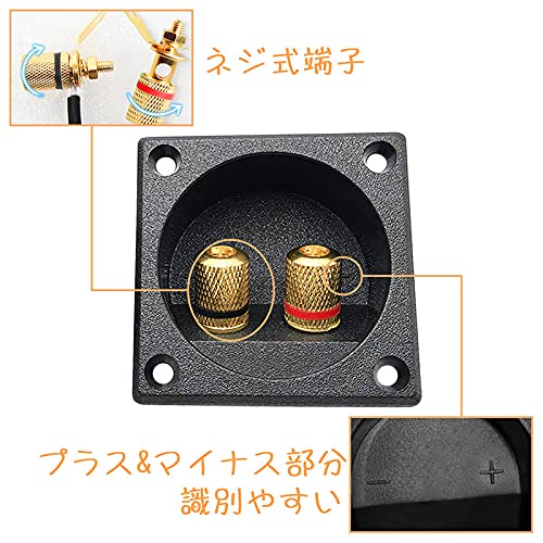 Amazon.co.jp: 2個 角型 埋込型 スピーカーターミナルボックス