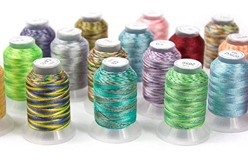 Embroidex 24 carretes de hilo de bordar para máquina multicolor miniatura 5