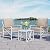 Shintenchi 3 Piece White Metal Outdoor Furniture Sectional Set, Modern Outdoor Metal Chair Conversation Furniture Set with Coffee Table for Patio,Backyard,Balcony (Khaki)