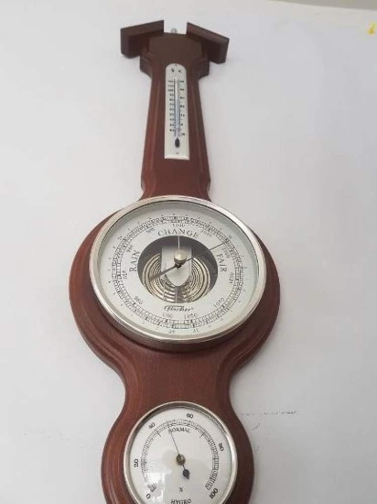 Fischer Wetterstation Mahagoni und Chrom