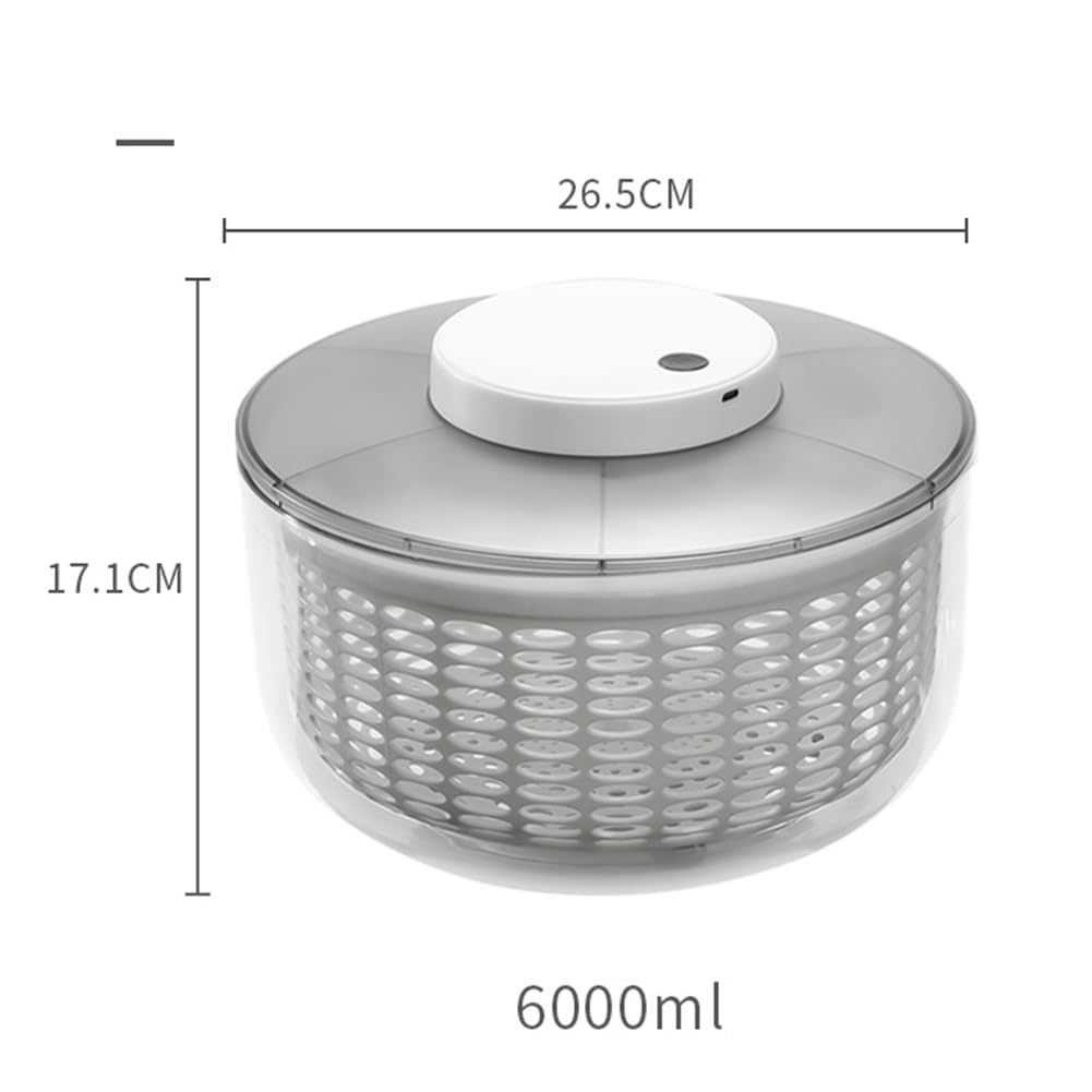Secador De Lechuga Giratorio Para Ensalada, Centrifugador De Ensalada Eléctrico De 4,75 L/6 L, Deshidratador De Frutas Y Verduras, Recargable Por USB, Para Ensaladas Verdes, Lechuga, Frutas Y Verduras